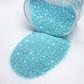 Glitter fino CELESTE iridiscente, destellos verdes, 10g. - Miniatura 1