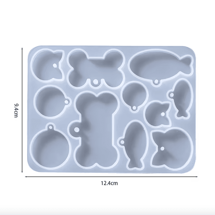 Molde de silicona placas identificación mascotas, perro, gato. PLACAS MIXTAS 2