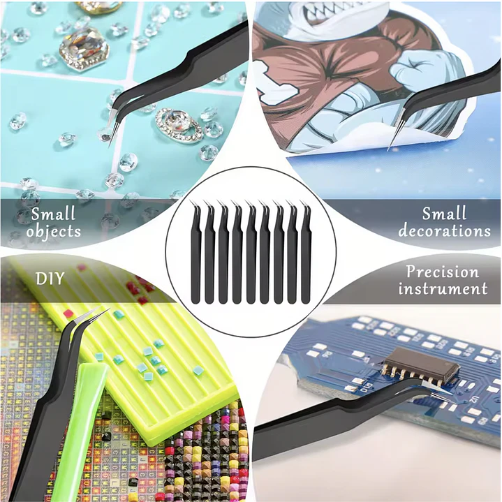 Pinza metálica de precisión acero, ángulo 45º. 3