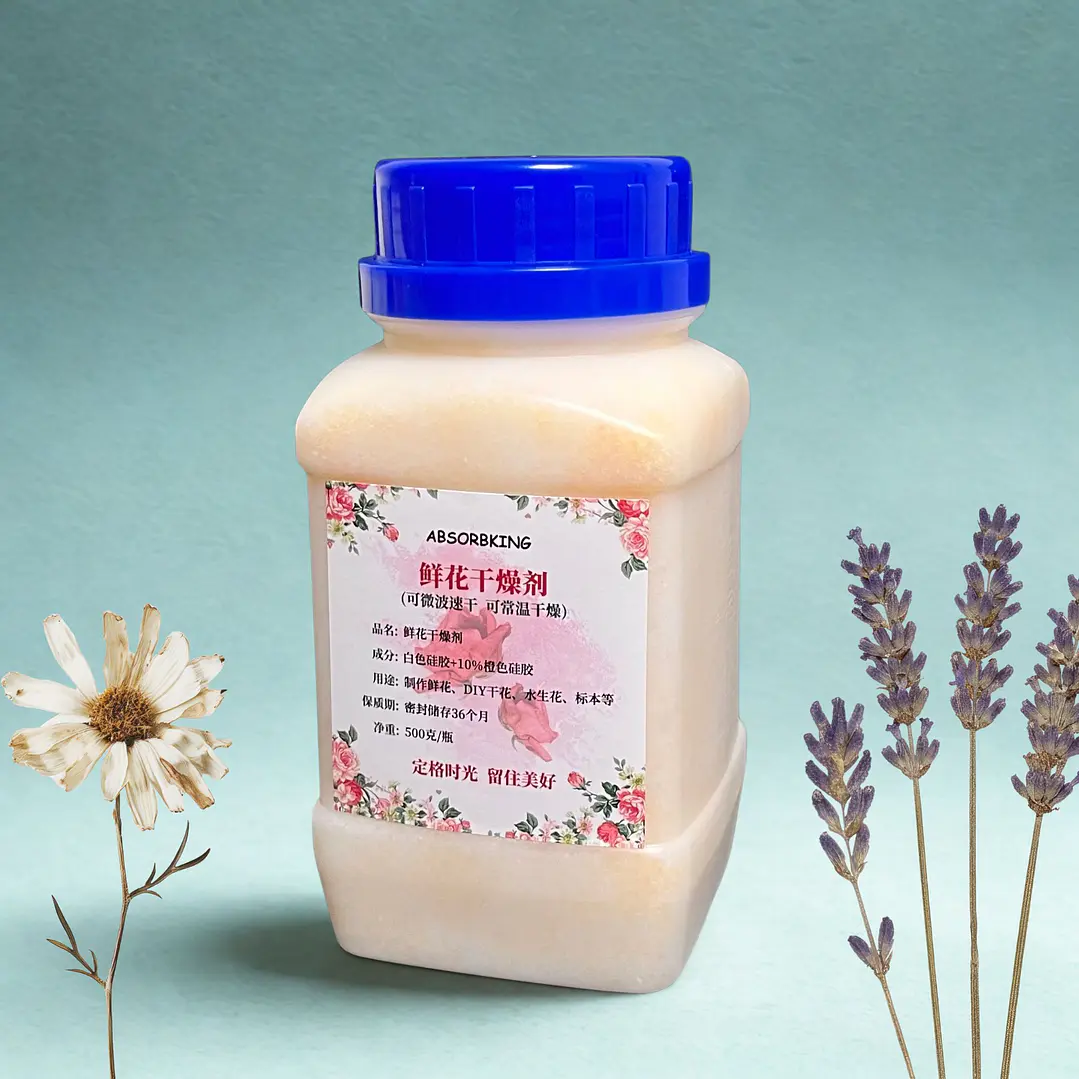 Gel de silice cromogénico, para el secado de flores y hojas. 500g 1