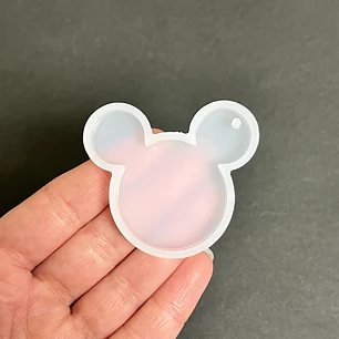 Molde de silicona llavero Mickey Mouse, 3,3cm.