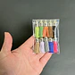 Borlas cortas gamuza, casquillo plateado, colores mixtos, 10uni. - Miniatura 2