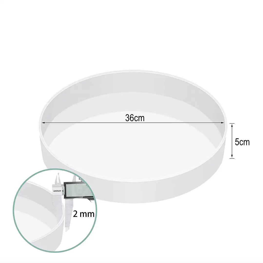 Molde de silicona circular mesa 36cm, profundidad 5cm.  2