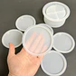 Juego de moldes posavasos CIRCULARES + contenedor, 7 piezas - Miniatura 2