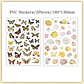 Stickers MARIPOSAS CÁLIDAS + Flores, fondo transparente, 2 láminas. - Miniatura 2