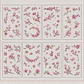 Stickers RAMAS FLOR CEREZO, fondo transparente, 6 láminas. - Miniatura 2