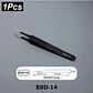 Pinza metálica de precisión acero recta ultra fina. - Miniatura 1