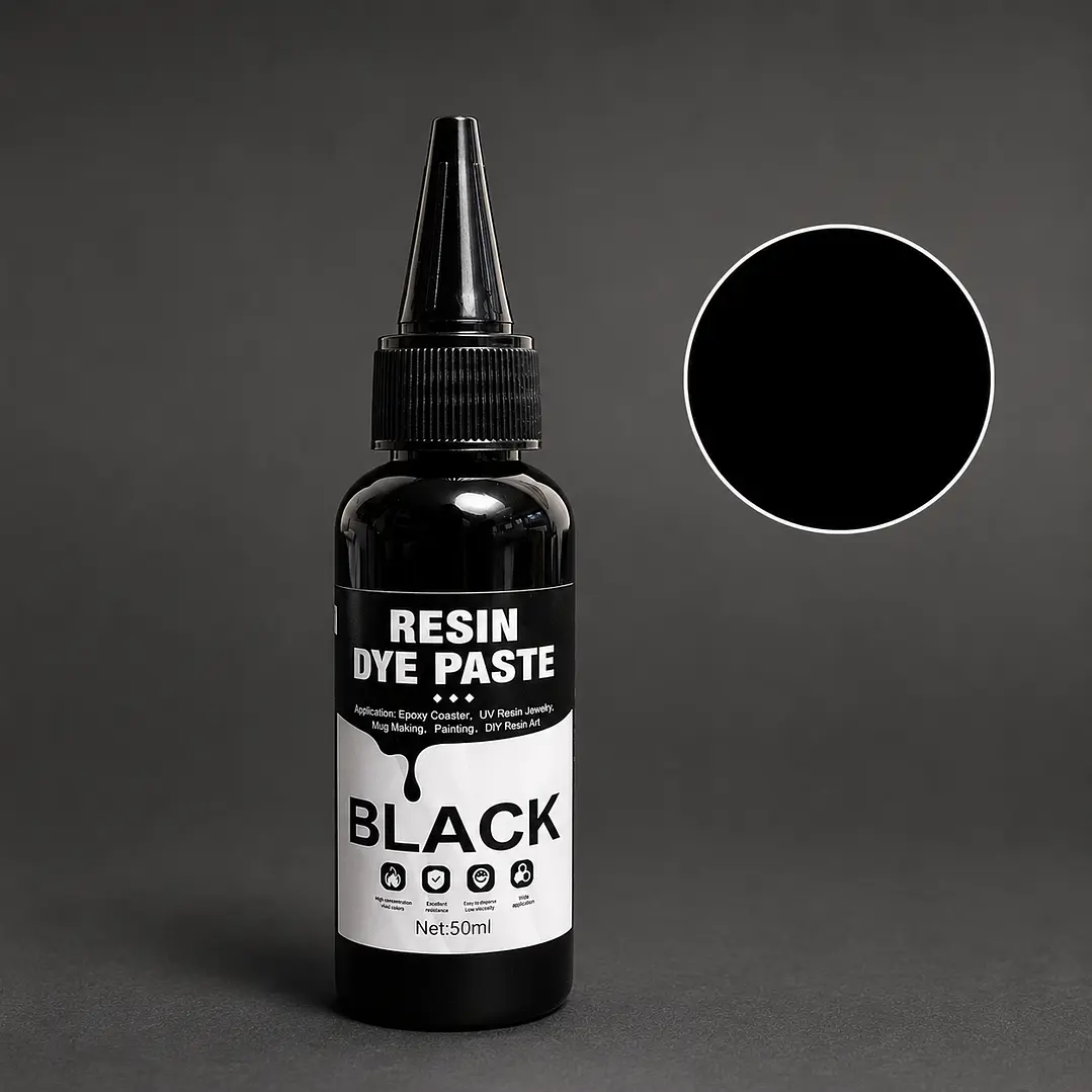 Pigmento en pasta NEGRO 50ml, acabado sólido, alta concentración.  1