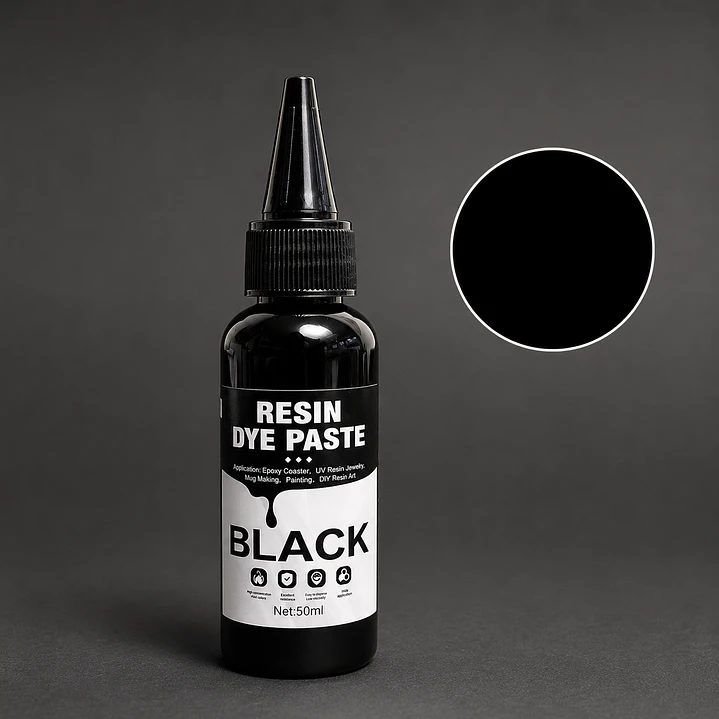Pigmento en pasta NEGRO 50ml, acabado sólido, alta concentración.  1