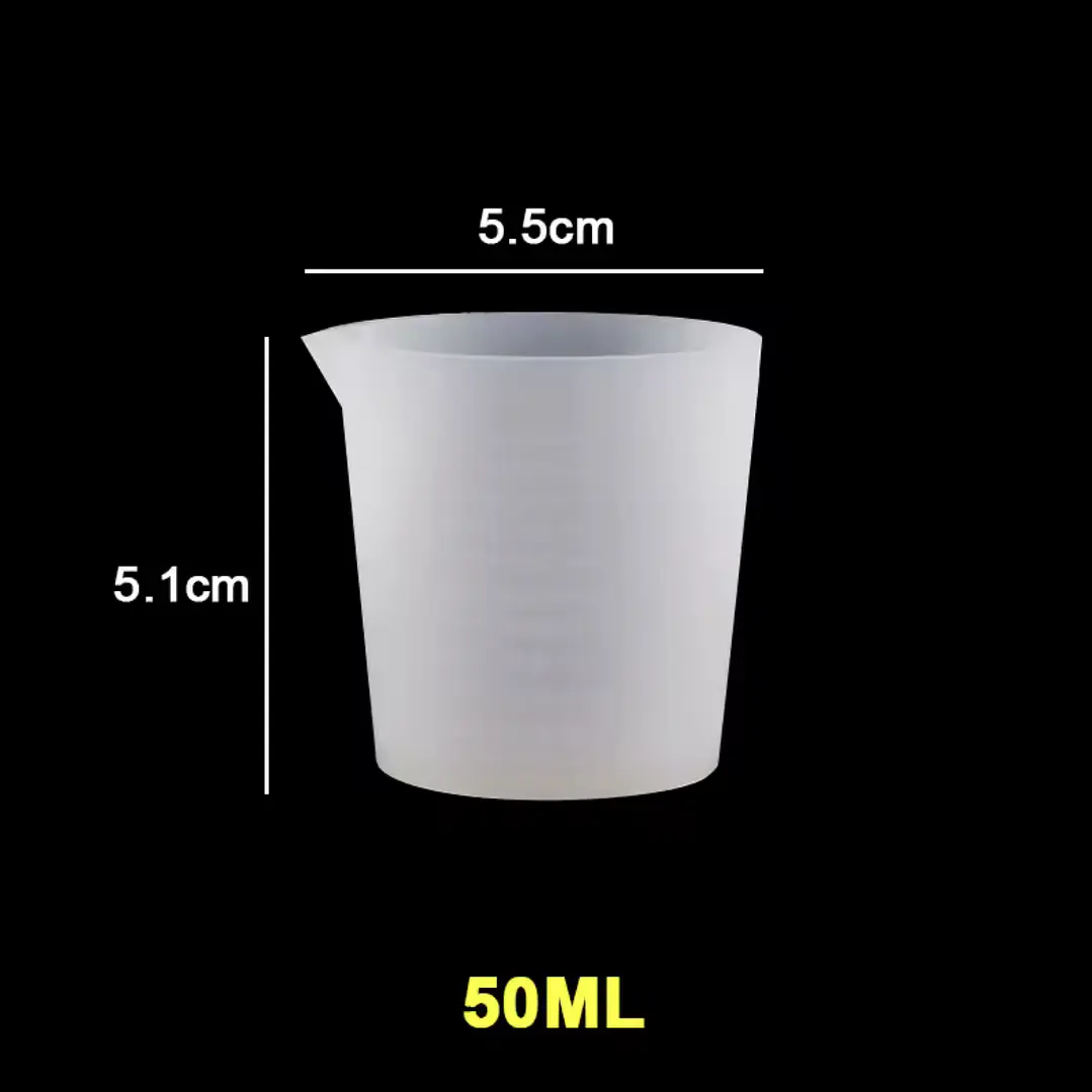 Vaso/taza mezcladora milimetrado de silicona 50ml 3