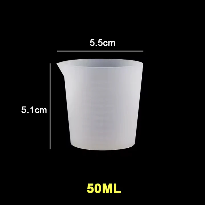 Vaso/taza mezcladora milimetrado de silicona 50ml 3
