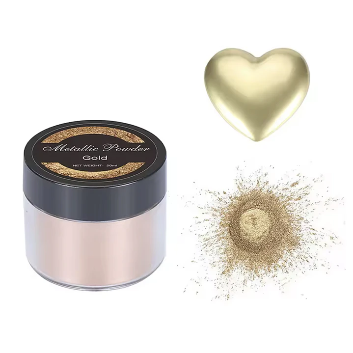 Pigmento en polvo metalizado DORADO, alta concentración, 20ml. 1