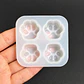 Molde de silicona cuatro dijes mini patita gato/perro - Miniatura 1
