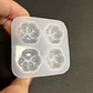 Molde de silicona cuatro dijes mini patita gato/perro - Miniatura 4