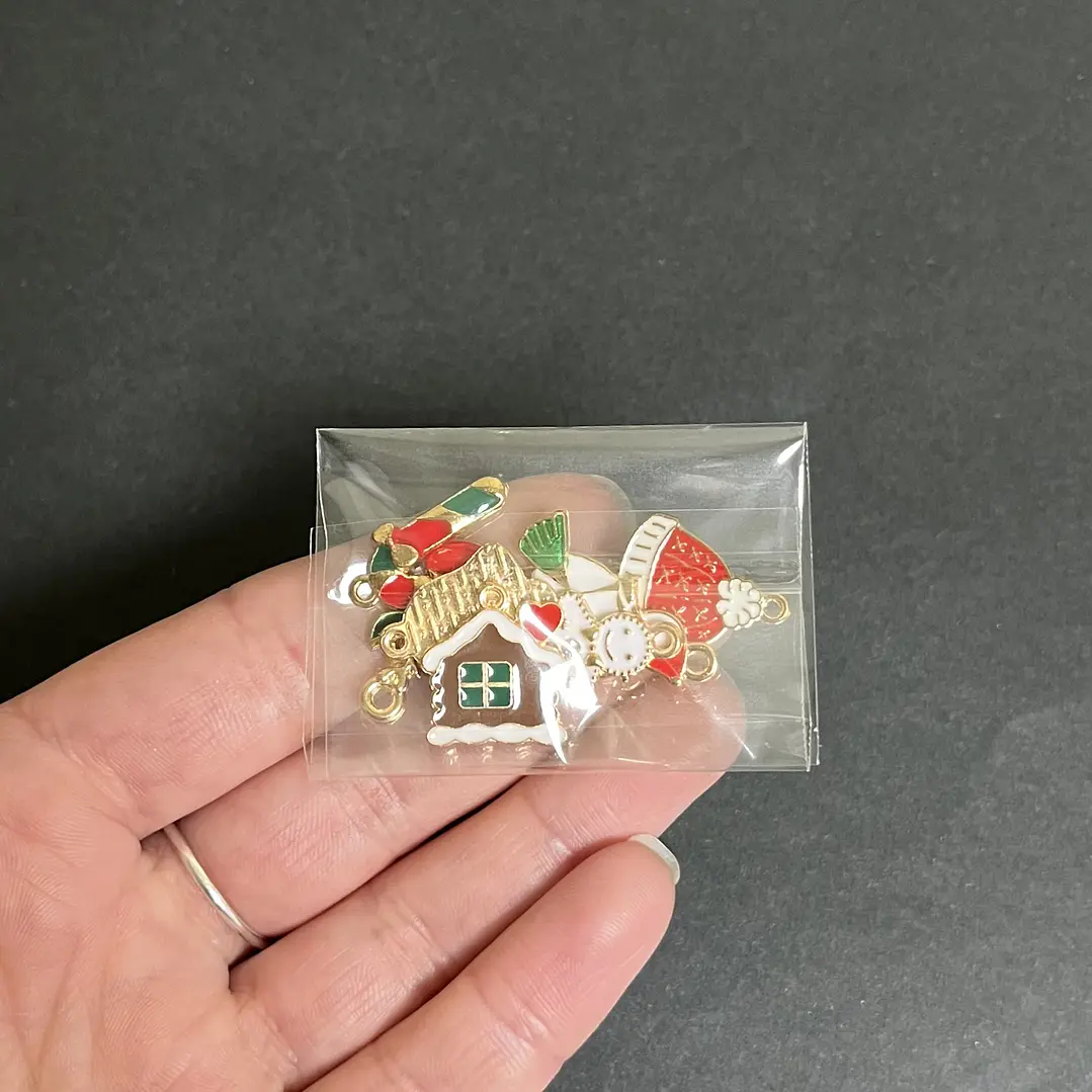 Abalorios/dijes metálicos Navidad, 7pcs mixtas al azar. 3