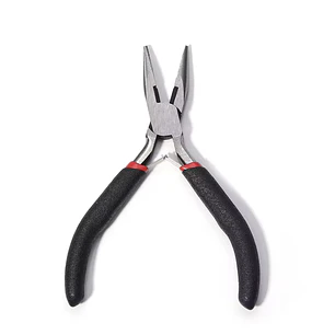 Alicate de bisutería, plano dentado, cortante. 12cm.