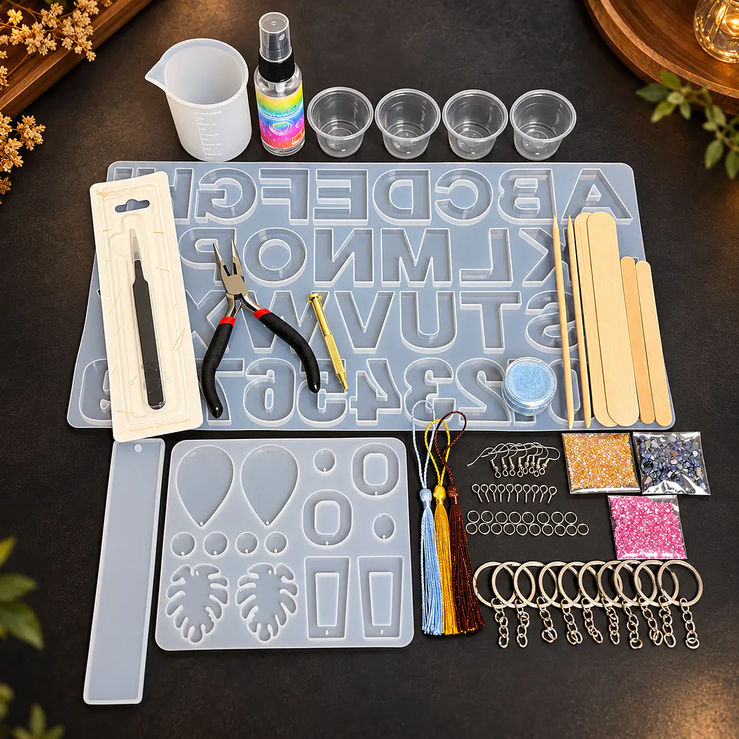Kit inicial de insumos aros y llaveros, 70pcs. 1