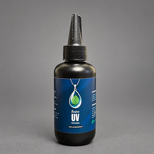 Resina UV profesional 100g, cristalina, extra dureza. 