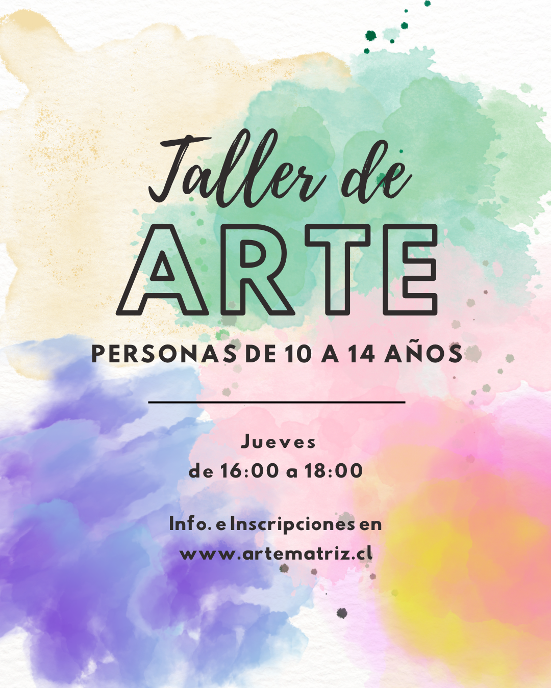 Taller de Arte, 10 a 14 años!