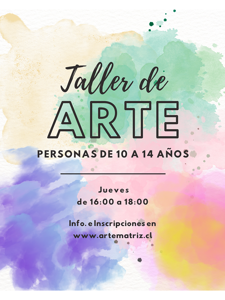 Taller de Arte, 10 a 14 años! 1