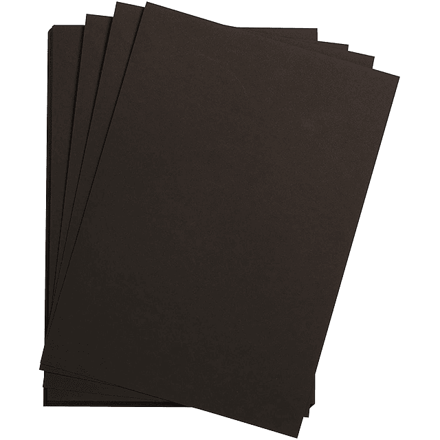 5 Láminas Papel Acuarela - Hojas Negras Grano Fino (2 tamaños)