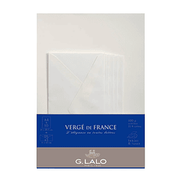 Set de correspondencia A4 - Vergé de France - Blanco