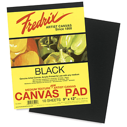 Bloc de tela negra Mixed Media Fredrix Canvas - (4 tamaños)