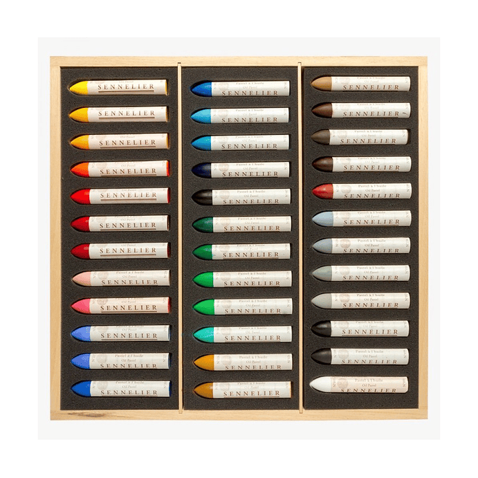 Pasteles al óleo Sennelier - caja de madera con 36 pasteles 2