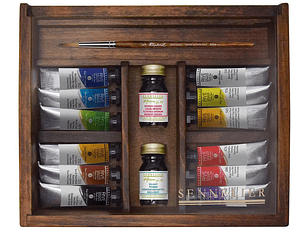 Sennelier Rive Gauche Wood Set: 12 Colors