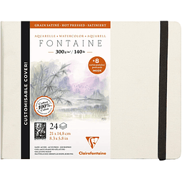Libreta Fontaine Acuarela + 8 postales desmontables (21x14,8cm 300g)