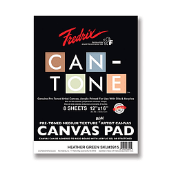 Fredrix Can-Tone Pre-Toned Canvas Pad - Verde