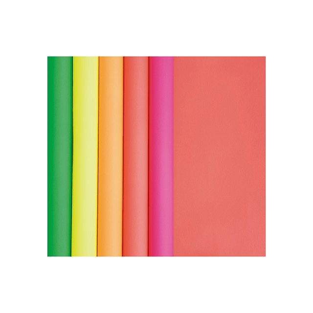 Papel de regalo - 5 m x 0.35 m Colores Fluor