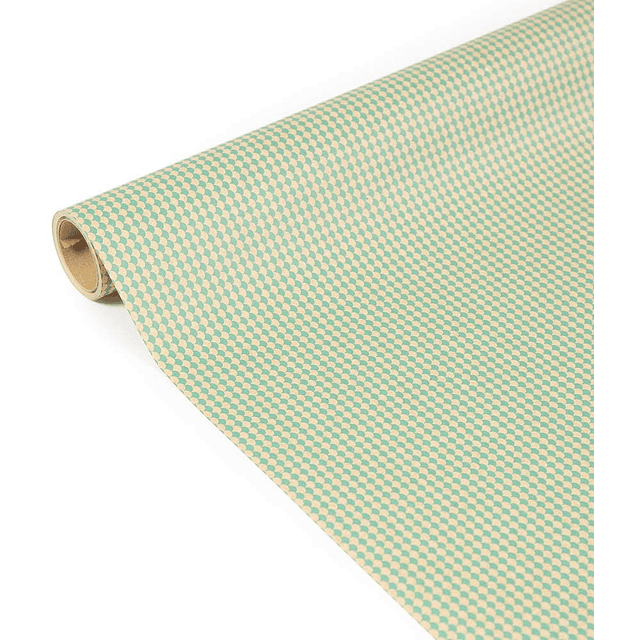 Rollo de papel de regalo Kraft - Escamas Verdes 5 m x 0,35 m