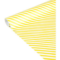 Rollo de papel de regalo - "Líneas Amarillas" 5 m x 0,35 m