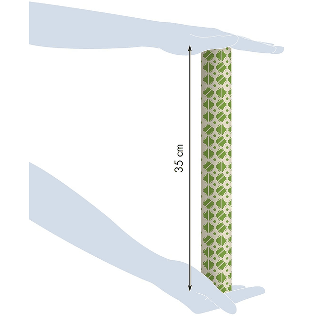 Rollo de papel de regalo - "Cuadrados Verdes" 5 m x 0,35 m