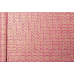 Rollo de papel de regalo Kraft - "Pink Flower" 5 m x 0,35 m