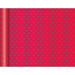 Rollo de papel de regalo Kraft - "Puntos Verdes" 5 m x 0,35 m