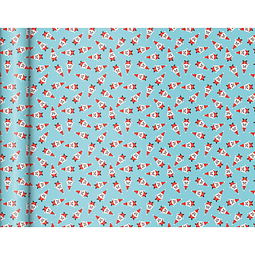 Rollo de papel de regalo Kraft - "Santa" 5 m x 0,35 m