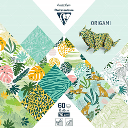 Pack Origami 60 hojas 15x15 - Frescura Exótica