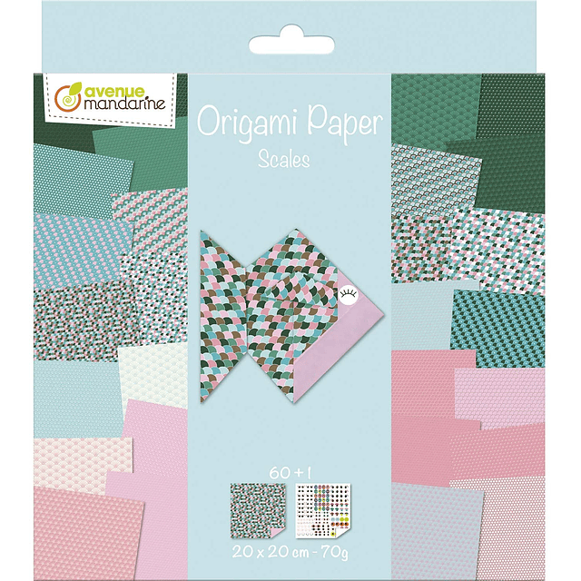 Pack Origami 60 hojas 20 x 20 cm - Escamas