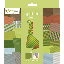 Pack Origami 60 hojas 20 x 20 cm - Dino