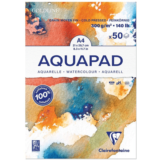 Bloc Acuarela "AquaPad" grano medio fino