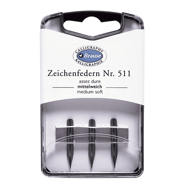 caja con 3 plumillas Zeichenfedern Nr. 511