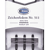 caja con 3 plumillas Zeichenfedern Nr. 511