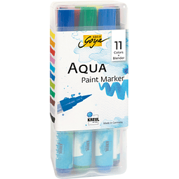 Set de 12 Marcadores Punta Pincel Acuarelables - "Aqua" + Blender