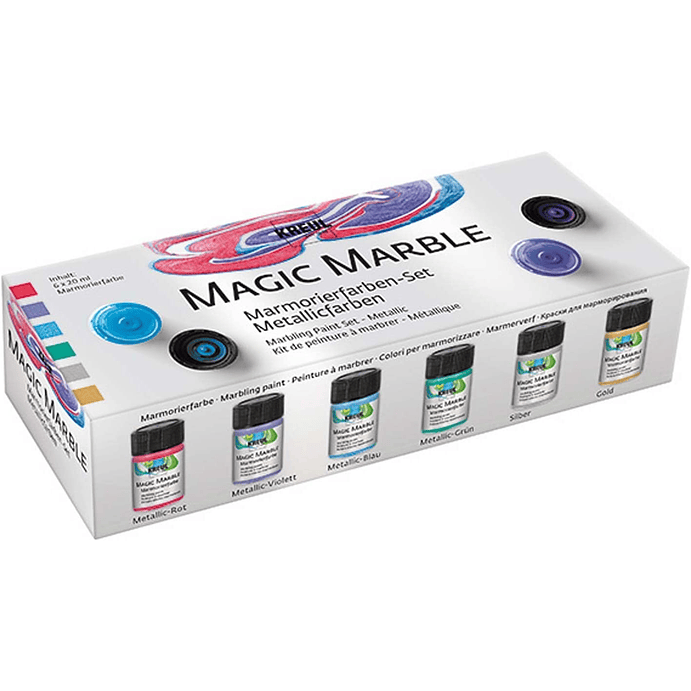 Set Pintura Magic Marble Colores Metalizados 1