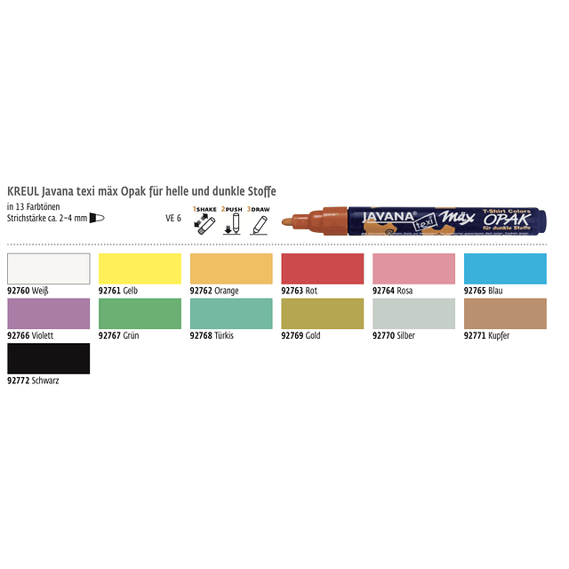 Marcador para Textil y Seda Oscuras - Max Opak (colores)
