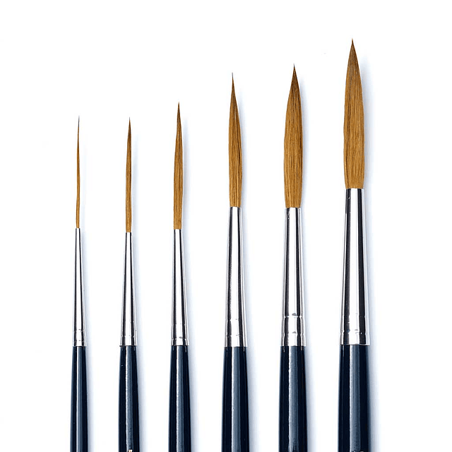 Serie 6318 - Sable Kolinsky puro - Liner Long point lettering brush