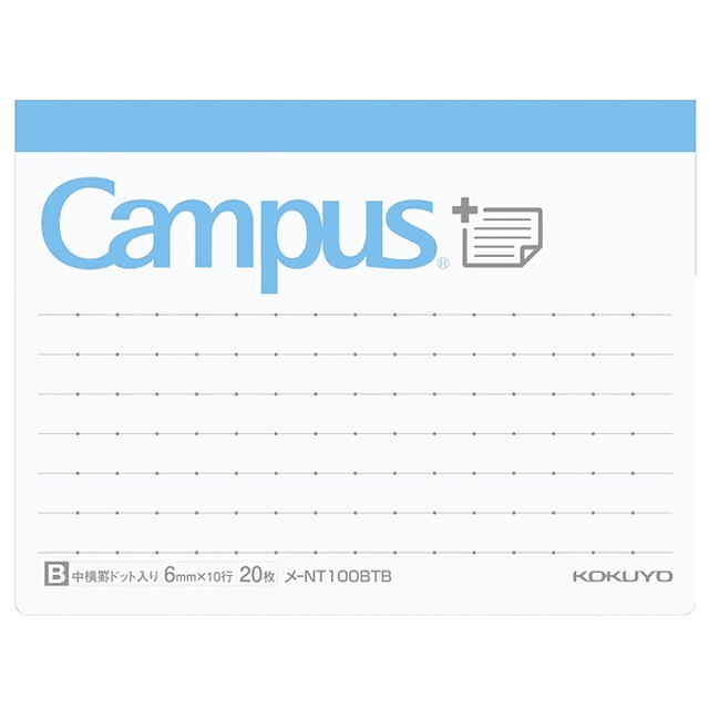 Kokuyo Campus Notas adhesivas - Línea y Puntos (7,8 x 10,3 cm)