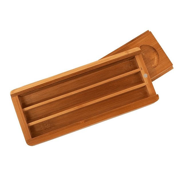 Portapinceles de madera vacío